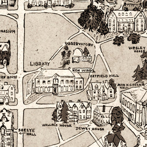 Vintage Map of Smith College, 1938