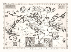World Map of Great Adventures, 1928