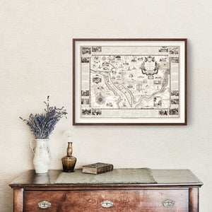 Vintage Map of Washington, DC, Washington DC 1938