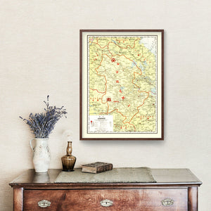 Vintage Map of Anhwei China, 1917