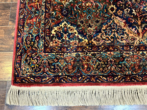 5.9 x 9 Karastan Rug Multicolor Panel Kirman #717, Original 700 Series, Wool