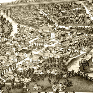 Vintage Map of Silver Creek, New York 1892