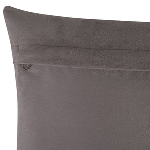 Genuine Cowhide Leather Decorative Throw Pillow - Gray and Ivory Diamond Patchwork, 20x20