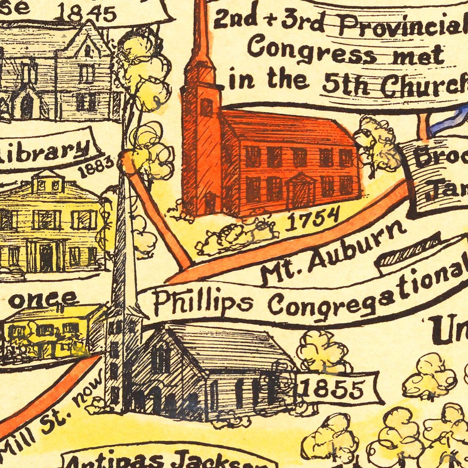 Vintage Map of Watertown, New York 1930