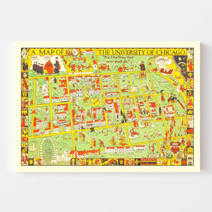 Vintage Map of University of Chicago, 1932