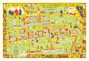 Vintage Map of University of Chicago, 1932