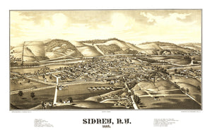 Vintage Map of Sidney, New York 1887