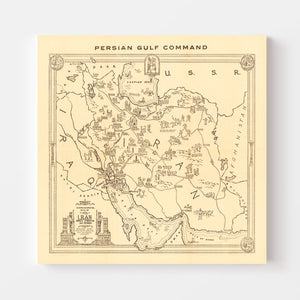 Vintage Map of Iran 1944