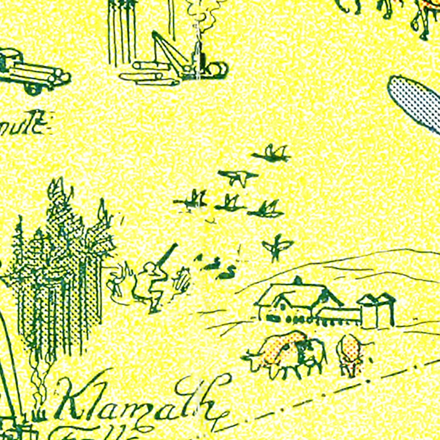 Vintage Railroad Map of United States 1917