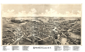 Vintage Map of Springville, New York 1892