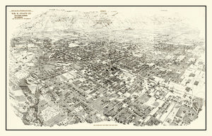 Vintage Map of Pasadena, California 1903