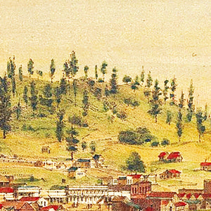 Vintage Map of Shasta, California 1856