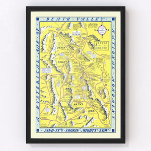 Vintage Death Valley Map 1948