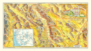 Vintage Map of Death Valley National Park, 1934