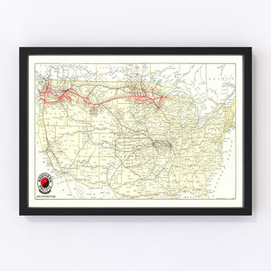 Vintage Map of Yellowstone National Park, 1909