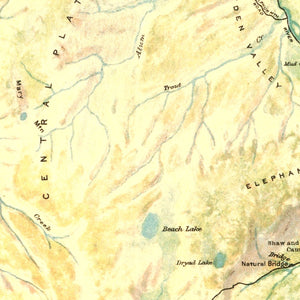 Vintage Yellowstone National Park Map 1915
