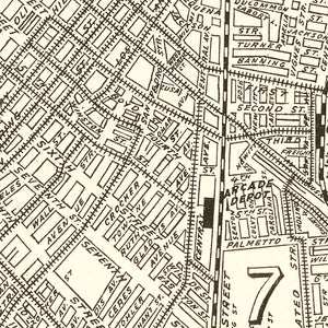 Vintage Map of Los Angeles, California 1908