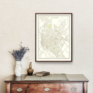 Vintage Map of Dallas, Texas 1893