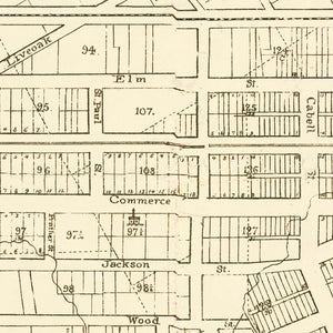 Vintage Map of Dallas, Texas 1878
