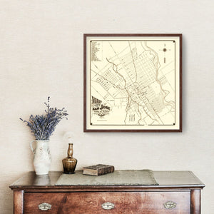 Vintage Map of San Jose, California 1872