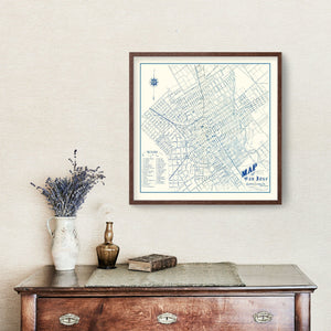 Vintage Map of San Jose, California 1909