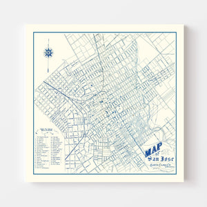 Vintage Map of San Jose, California 1909