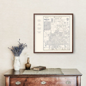 Vintage Map of Phoenix, Arizona 1920