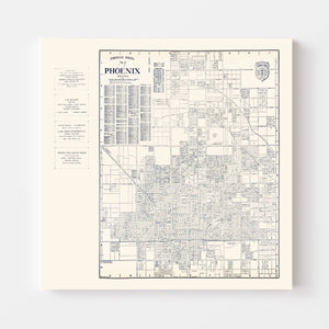 Vintage Map of Phoenix, Arizona 1920
