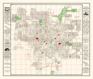 Vintage Map of San Antonio, Texas 1895