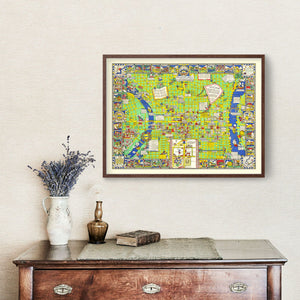 Vintage Map of Philadelphia, Pennsylvania 1926
