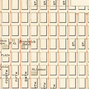 Vintage Map of San Diego, California 1891