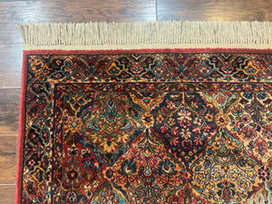 Karastan Rug 4x6, Multicolor Panel Kirman #717, Wool Original 700 Series Vintage