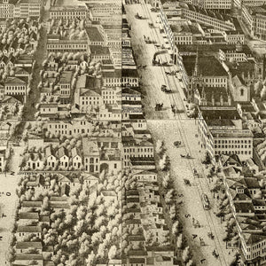 Vintage Map of Syracuse, New York 1868