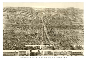 Vintage Map of Syracuse, New York 1868