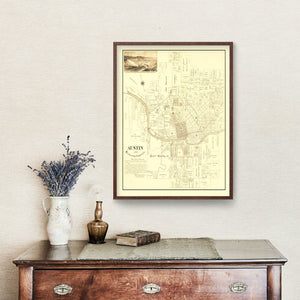 Vintage Map of Austin, Texas 1891