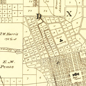Vintage Map of Austin, Texas 1891