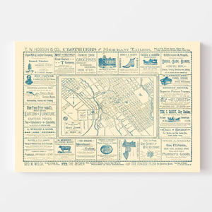 Vintage Map of San Jose, California 1886