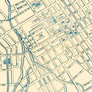 Vintage Map of San Jose, California 1886