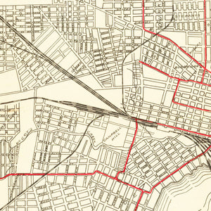 Vintage Map of Jacksonville, Florida 1913