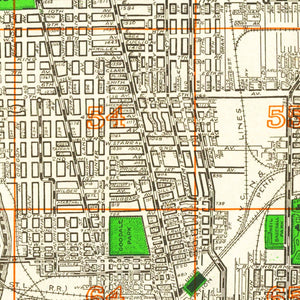 Vintage Map of Columbus, Ohio 1916
