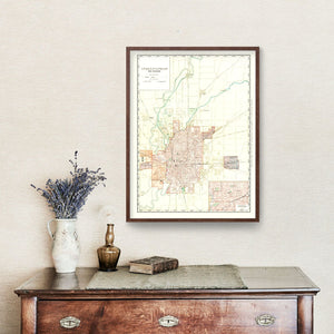 Vintage Map of Indianapolis, Indiana 1899