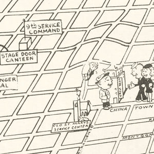 Vintage Map of San Francisco, California 1945