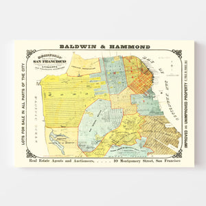 Vintage Map of San Francisco, California 1894