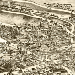 Vintage Map of Ticonderoga, New York 1891