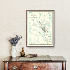 Vintage Map of Seattle, Washington 1894