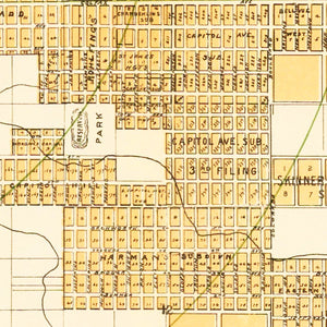 Vintage Map of Denver, Colorado 1889