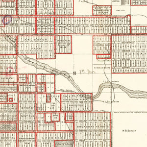 Vintage Map of Denver, Colorado 1890