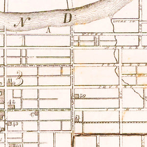 Vintage Map of Nashville, Tennessee 1860