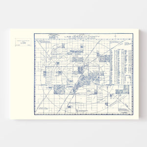 Vintage Map of Las Vegas, Nevada 1920