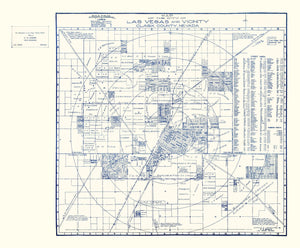 Vintage Map of Las Vegas, Nevada 1920